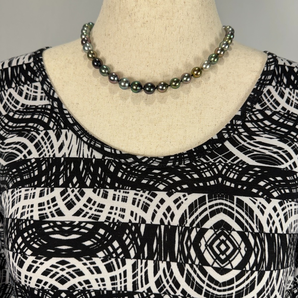 Celestial Print Tunic Blouse Black White Women's Medium Whimsigoth Soft Grunge - Picture 2 of 9